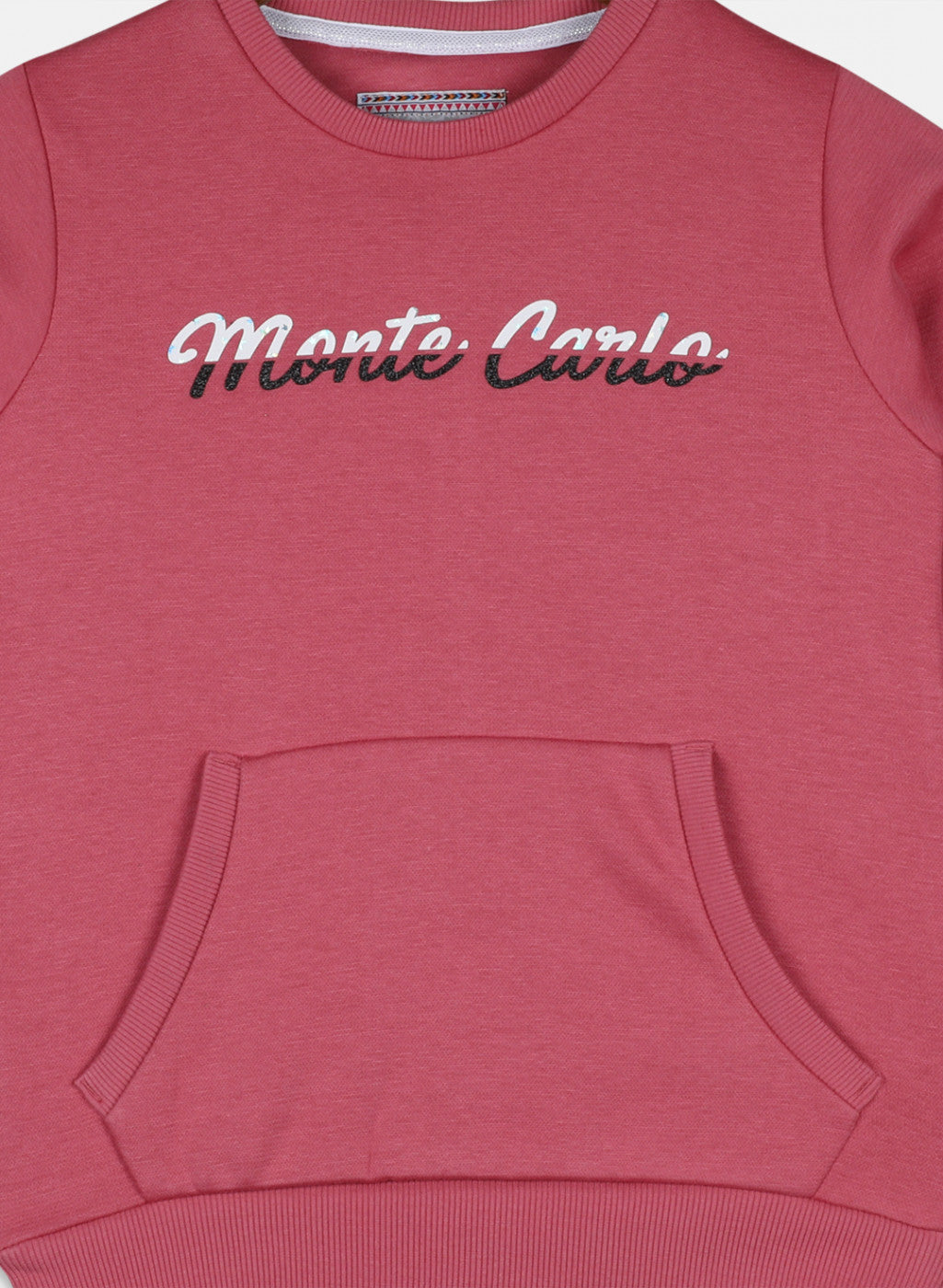 Girls Pink Printed Sweatshirt