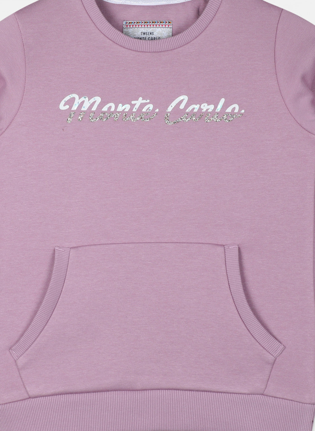 Girls Purple Printed Sweatshirt