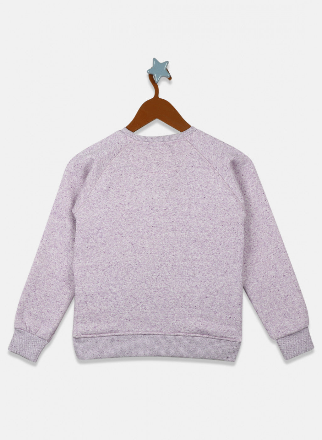 Girls Purple Embroidered Sweatshirt