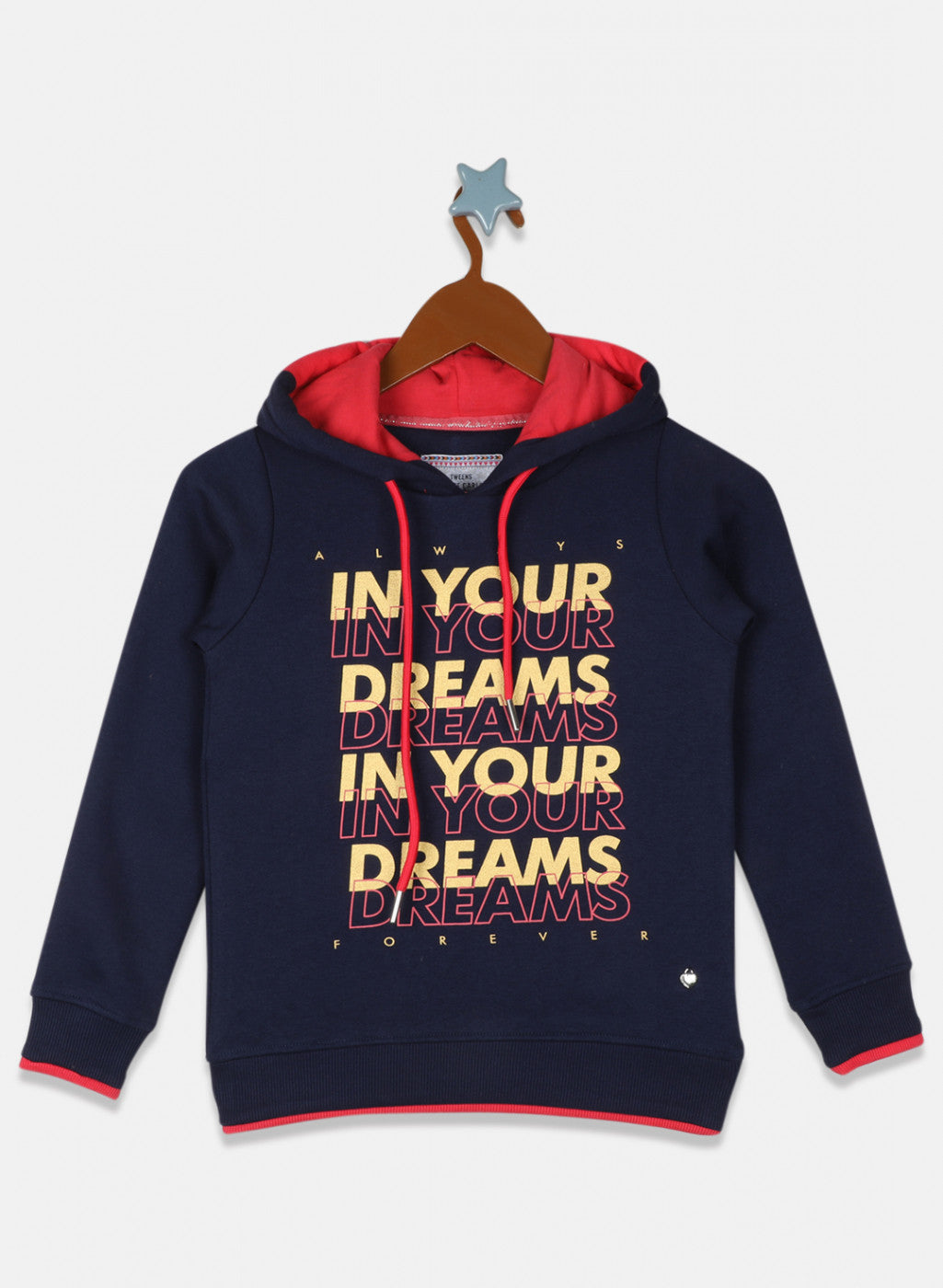 Girls Bluish Purple Printed Sweatshirt