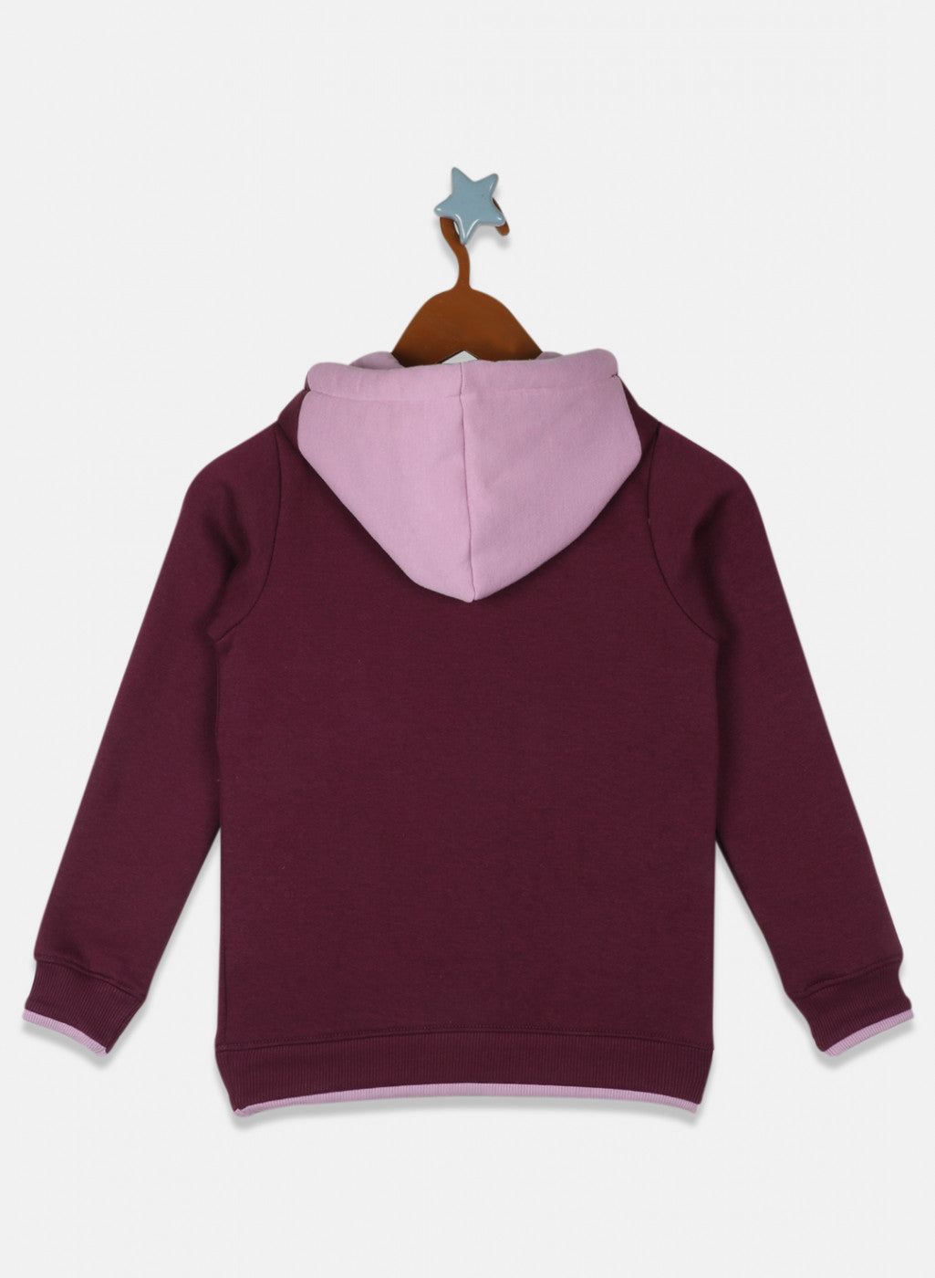 Girls Purple Printed Sweatshirt