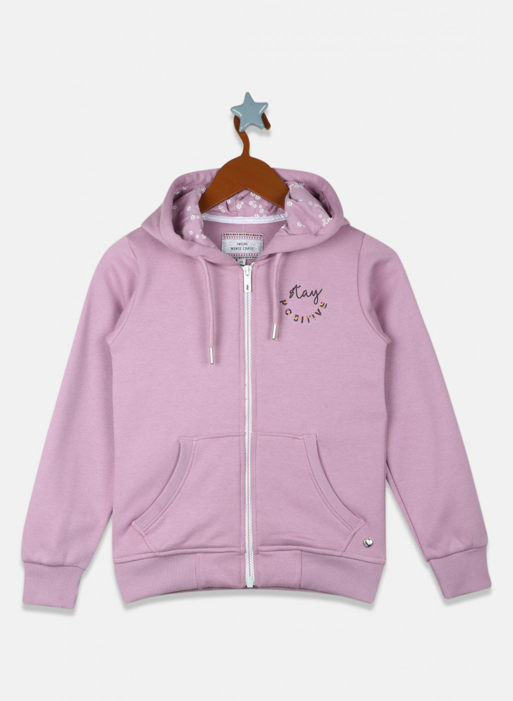 Girls Purple Embroidered Sweatshirt