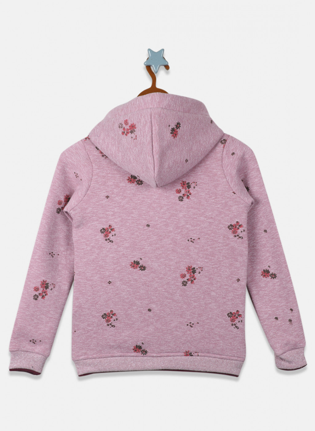 Girls Light Purple Printed Sweatshirt