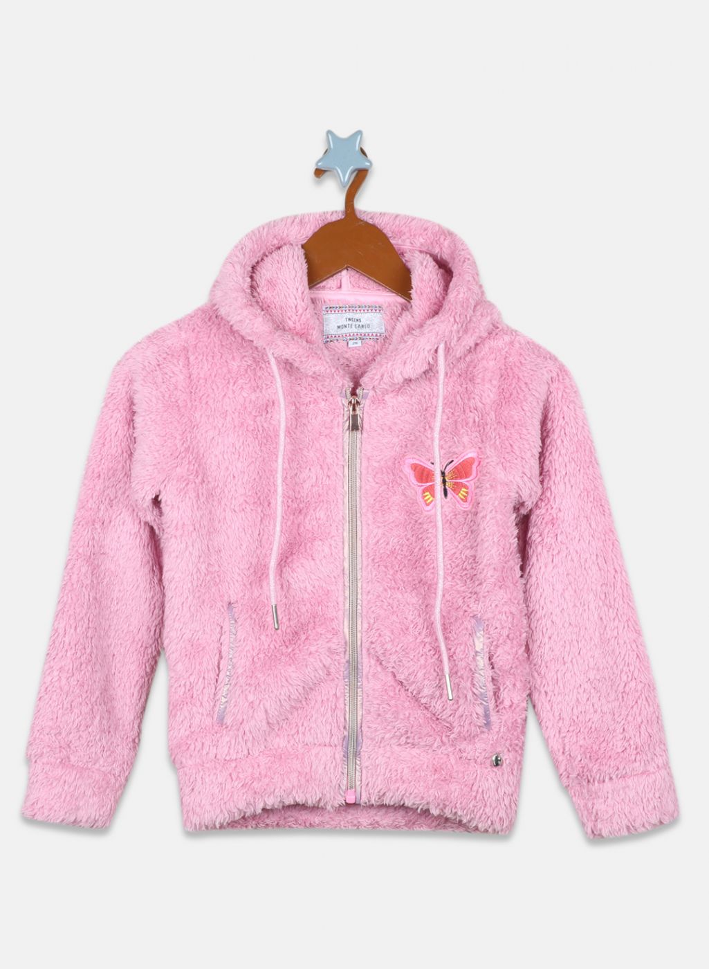 Girls Pink Solid Sweatshirt - Main Image