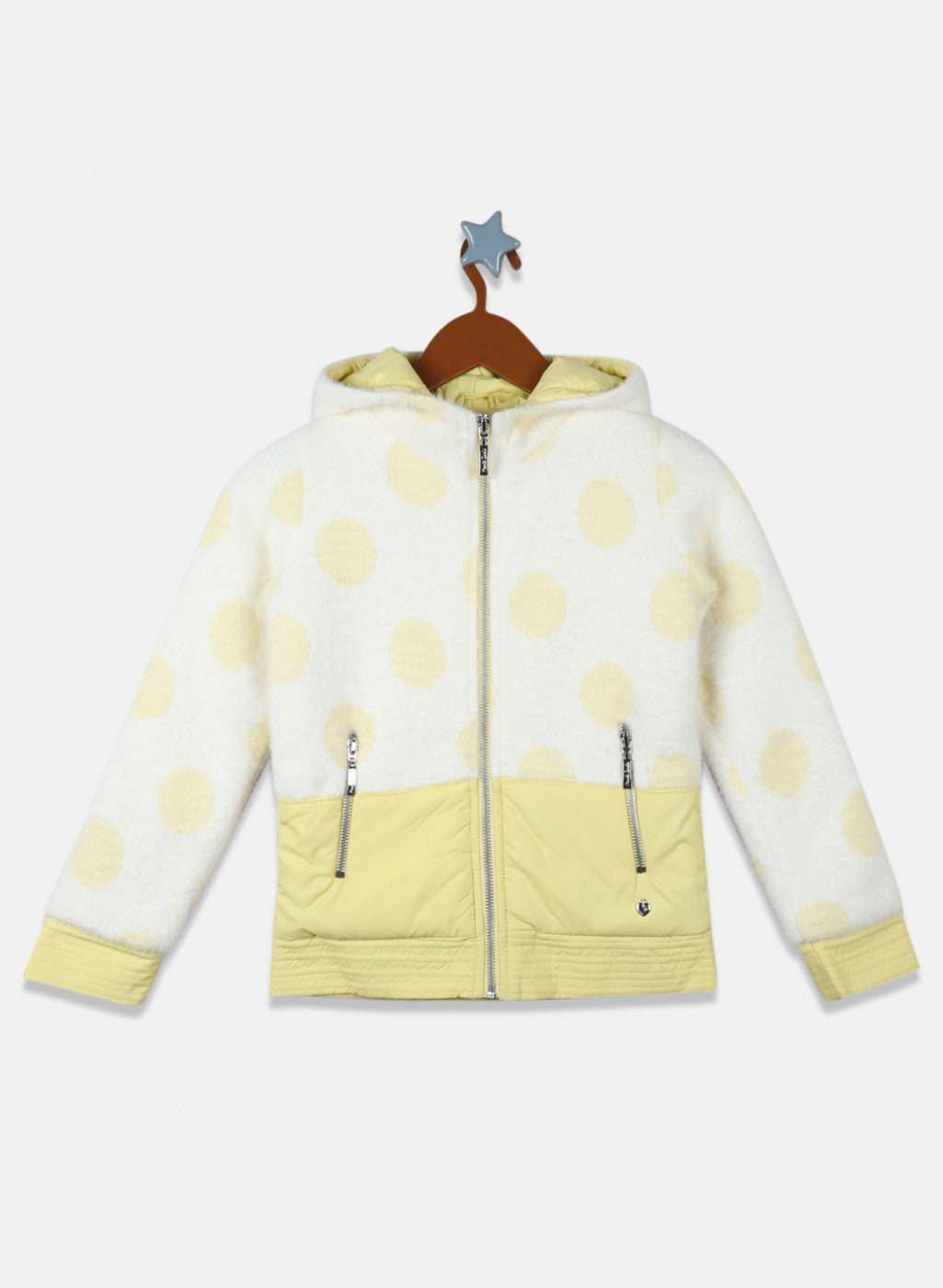 Girls Yellow Jaquard Sweatshirt
