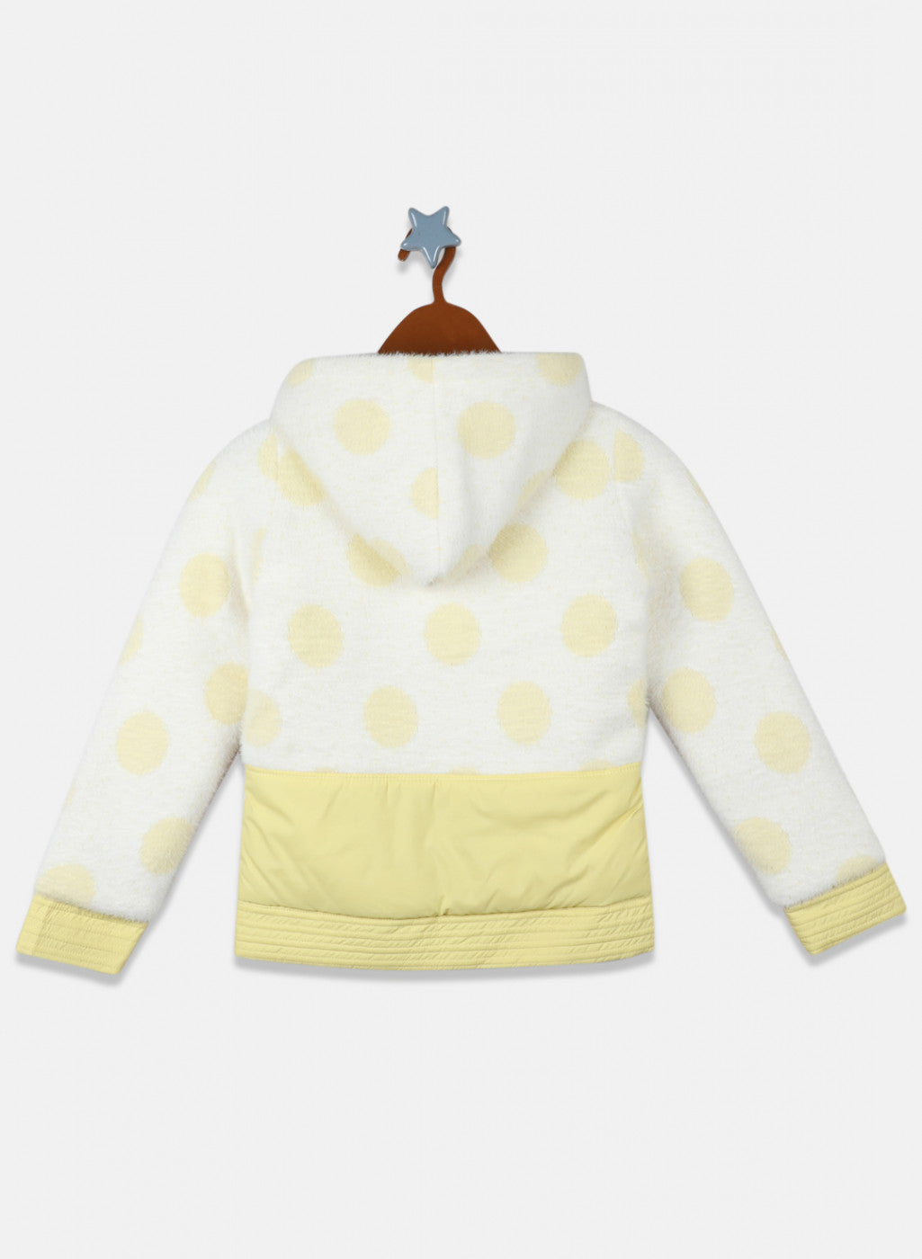Girls Yellow Jaquard Sweatshirt