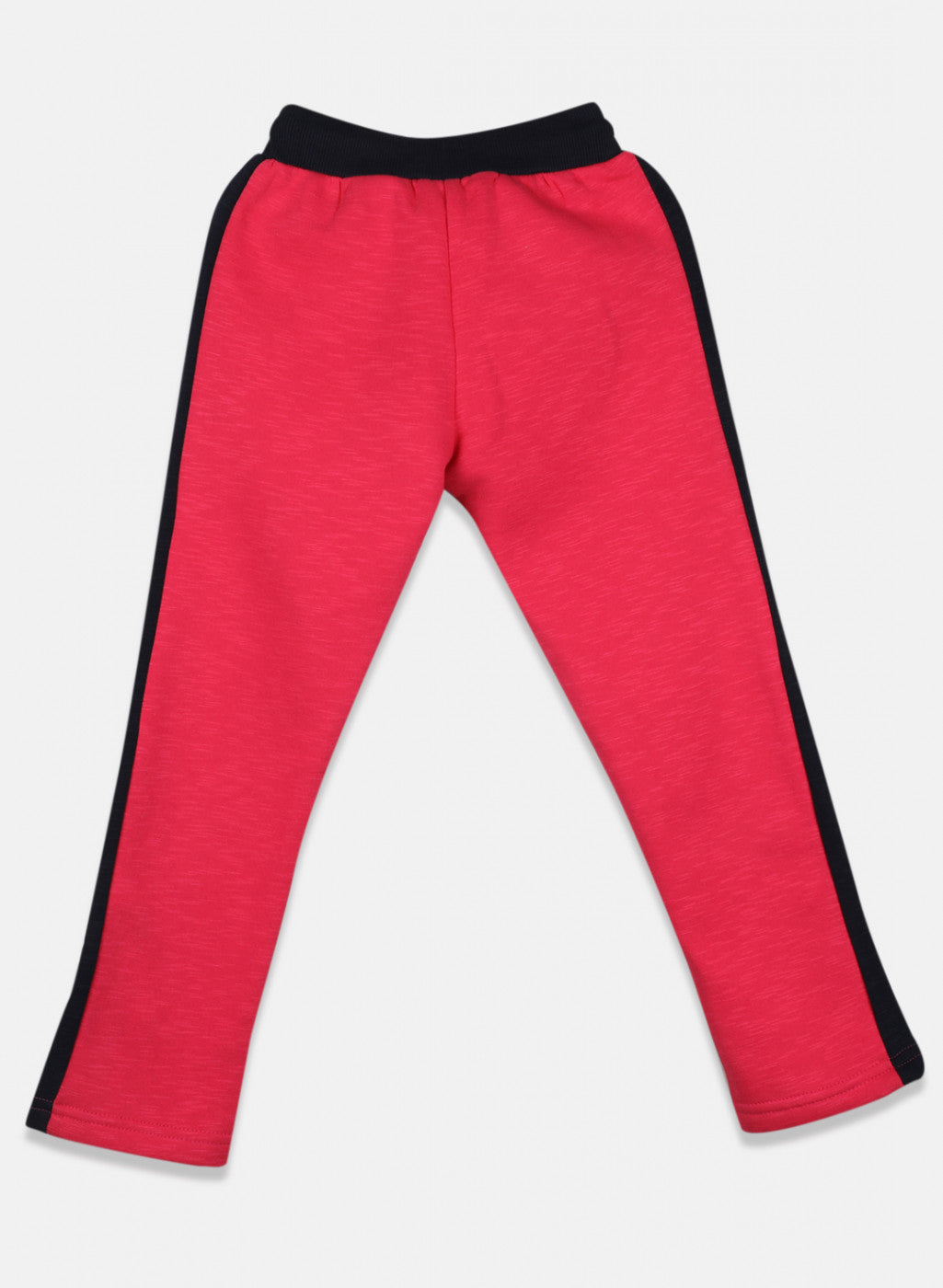 Girls Pink & Red Solid Tracksuit
