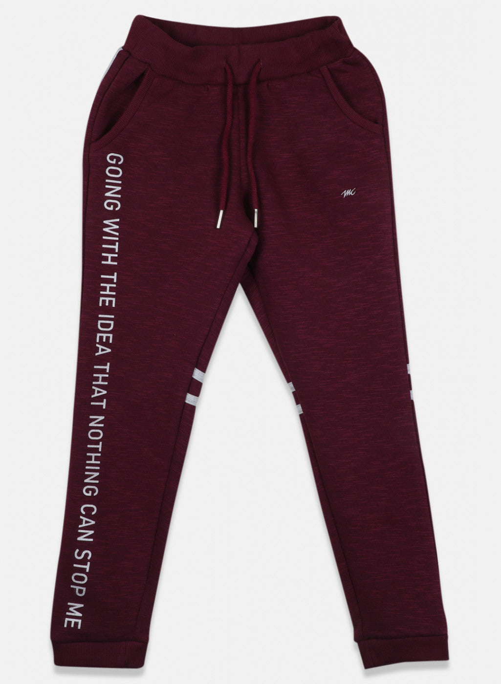 Girls Maroon Printed Lower