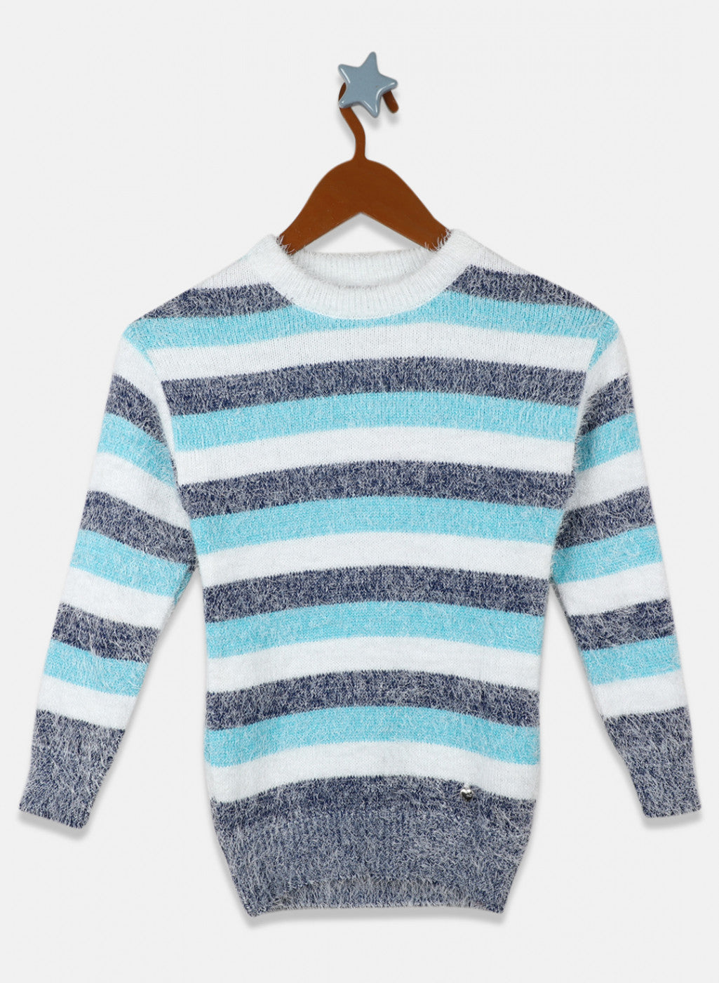 Girls Blue Stripe Top