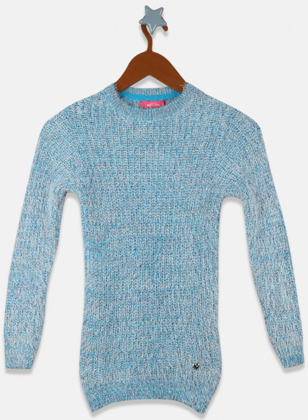 Girls Blue Solid Top