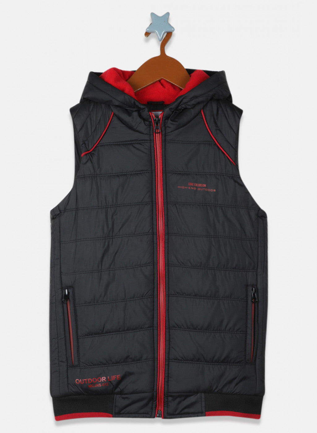 Boys Black Solid Jacket