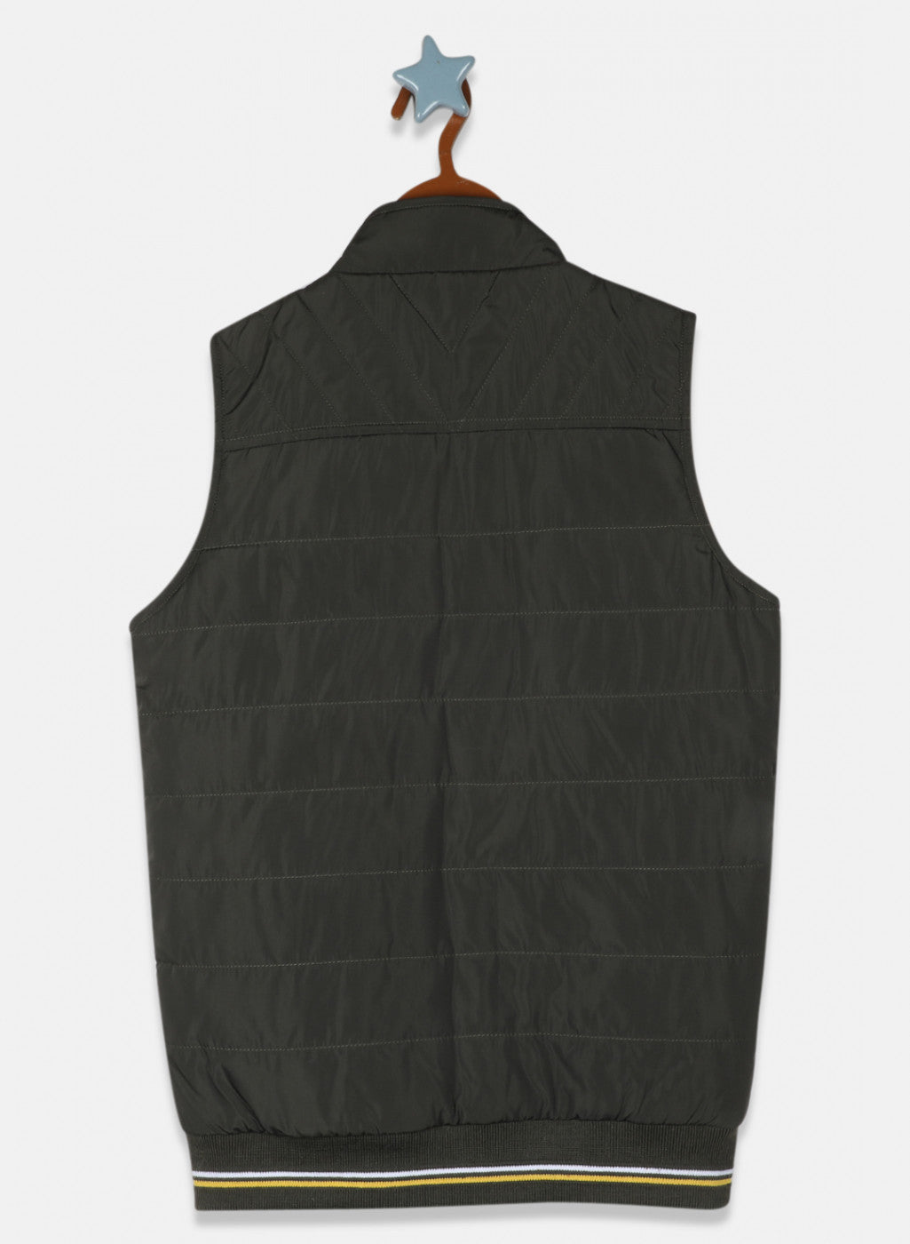 Boys Olive & Yellow Reversible Solid Jacket