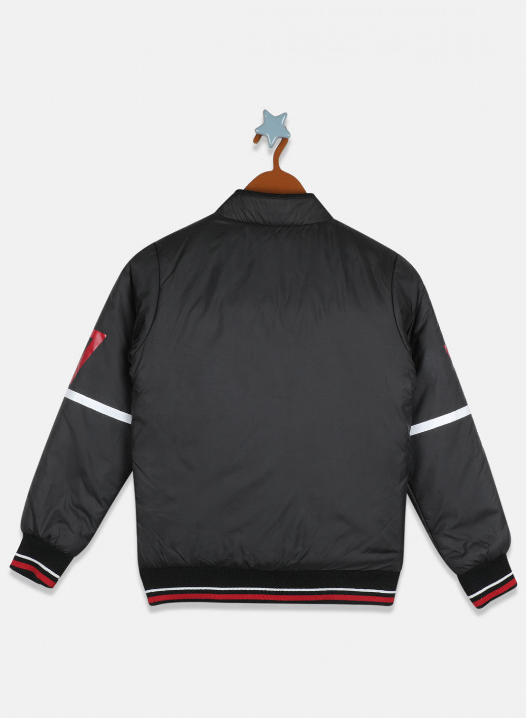 Boys Black Solid Jacket