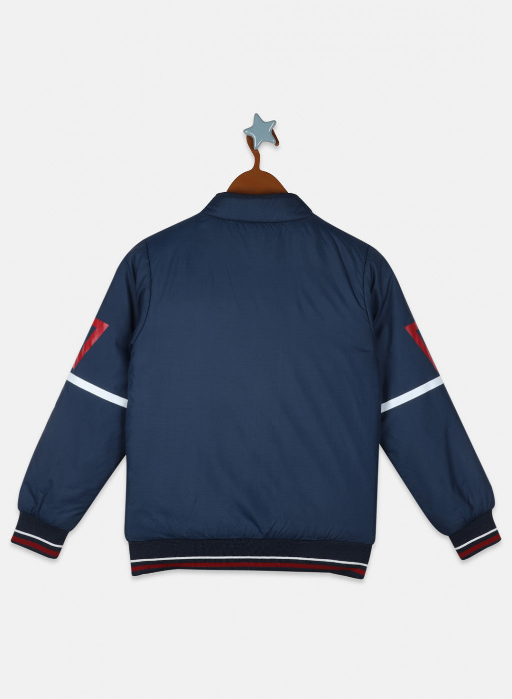 Boys NAvy Blue Solid Jacket
