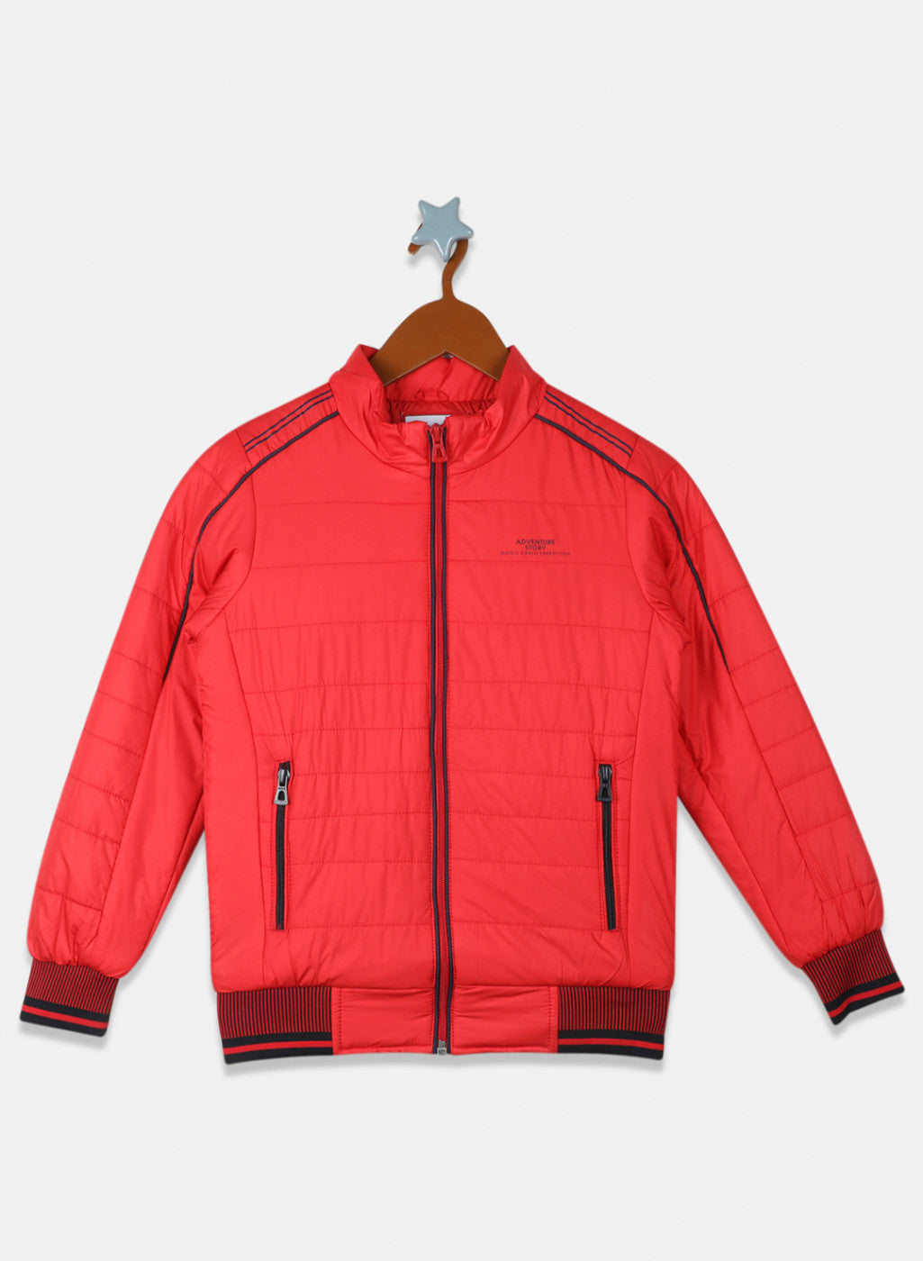 Boys Red Solid Jacket