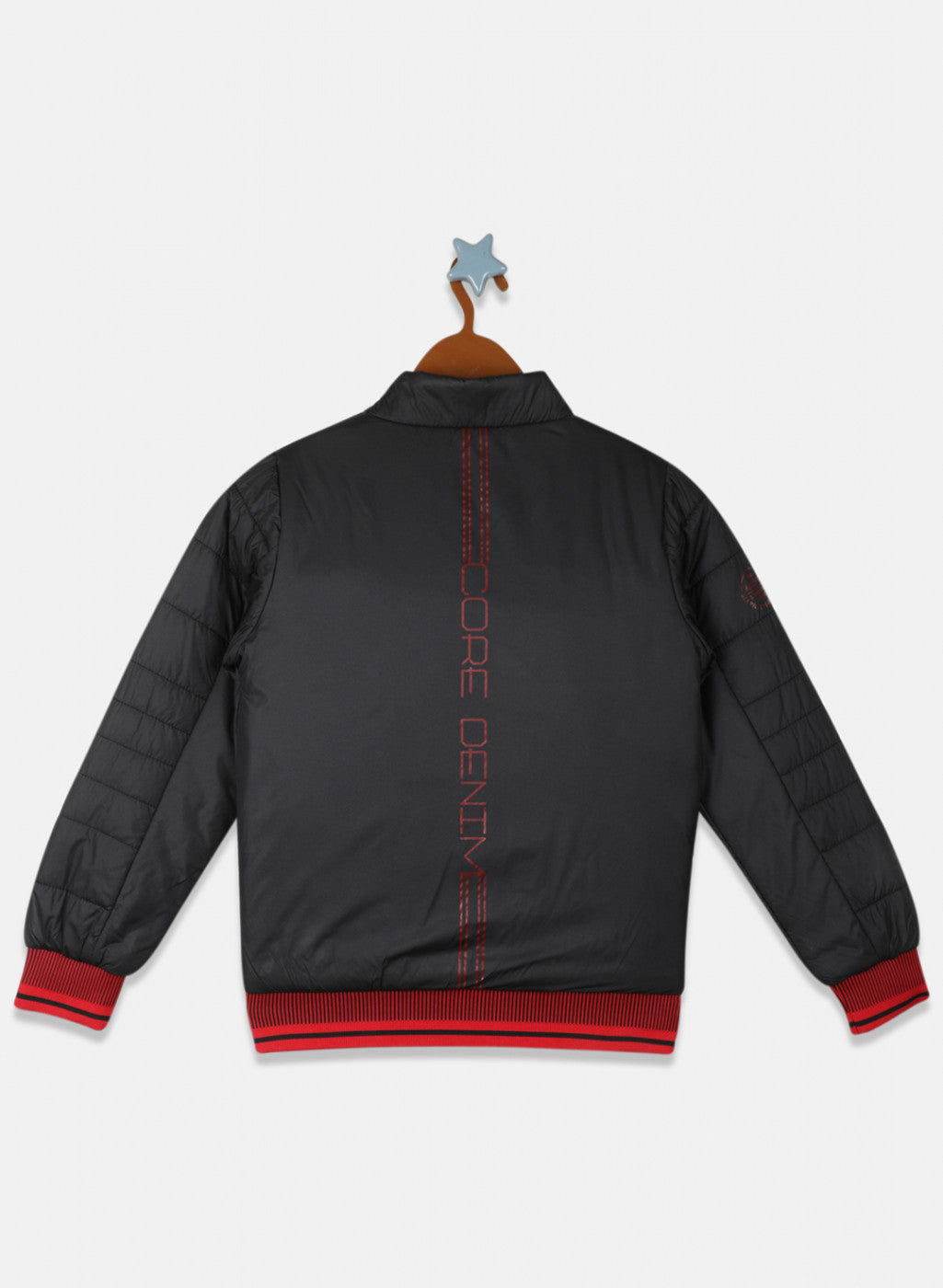 Boys Black Solid Jacket