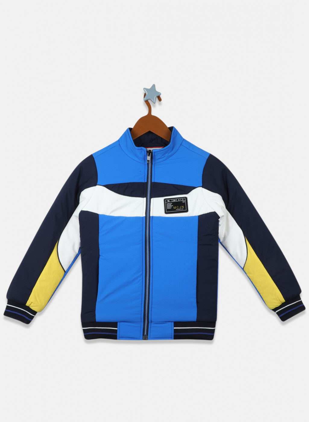 Boys Royal Blue Blue Solid Jacket