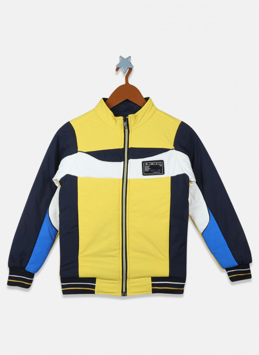 Boys Yellow Solid Jacket
