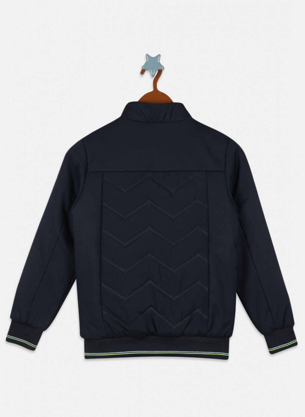 Boys NAvy Blue Solid Jacket