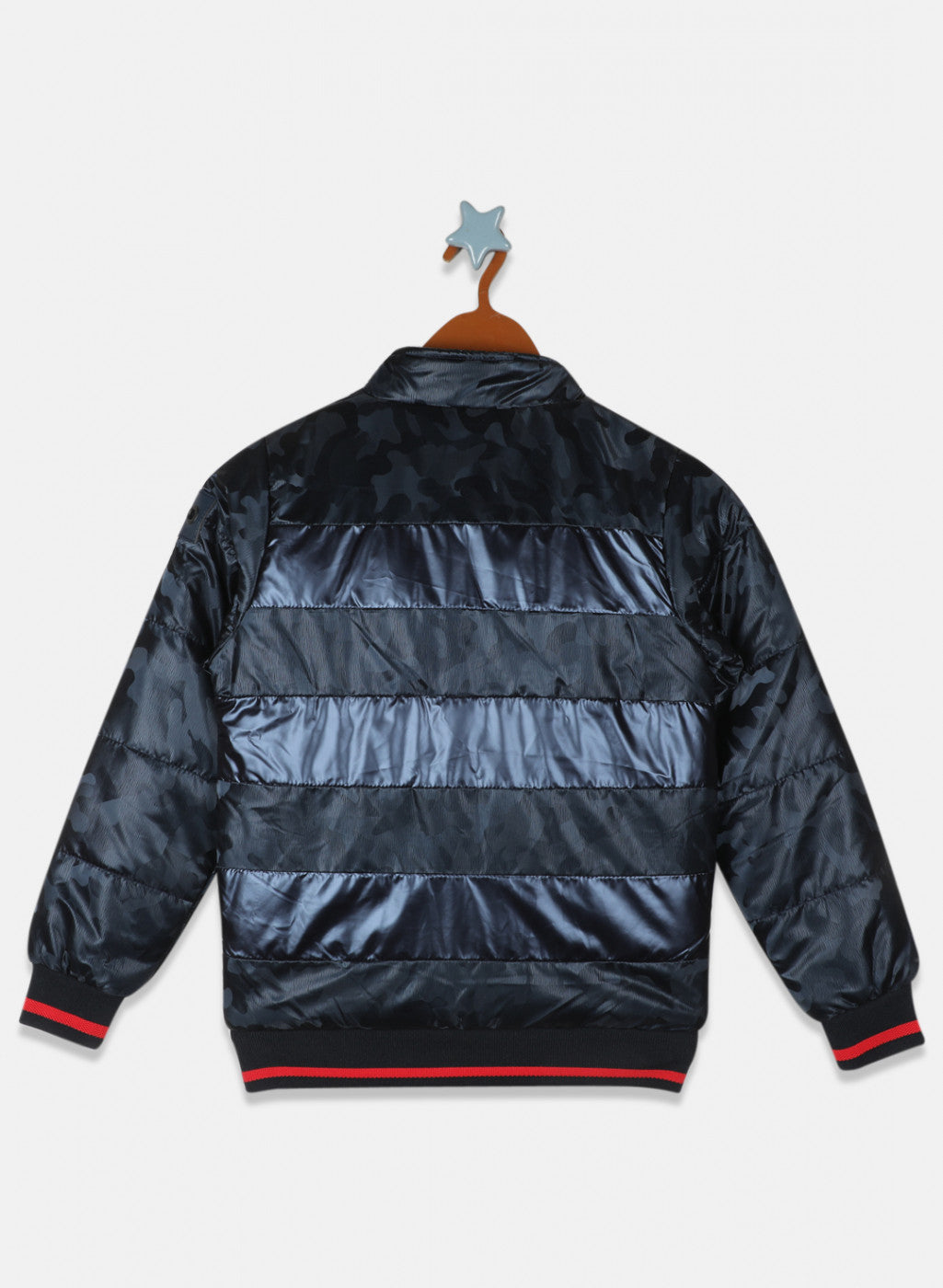 Boys Blue Solid Jacket