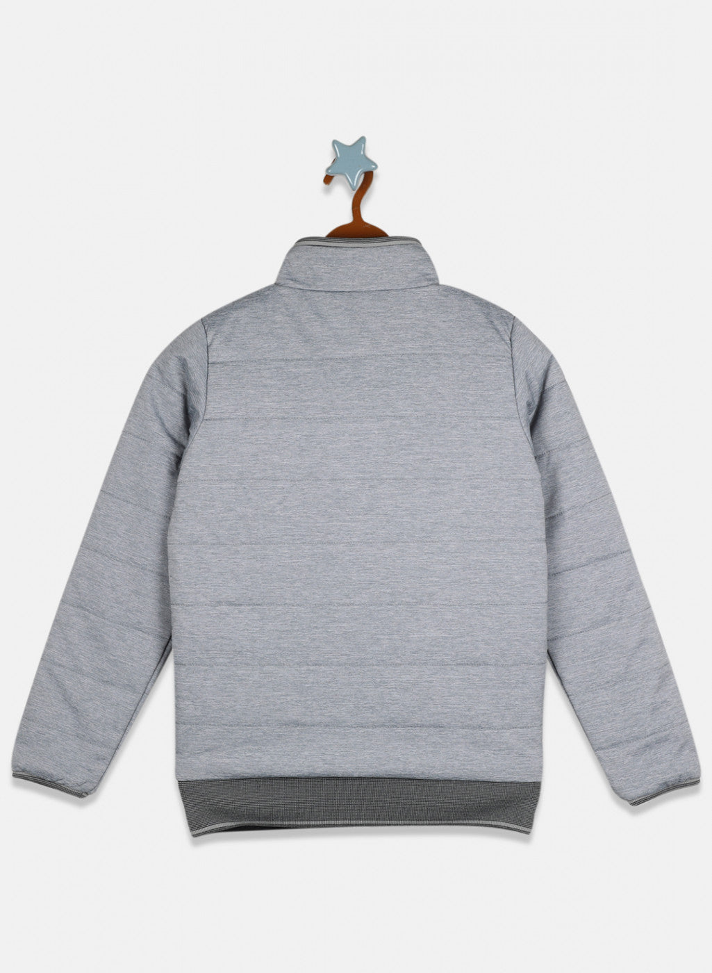 Boys Grey Solid Jacket