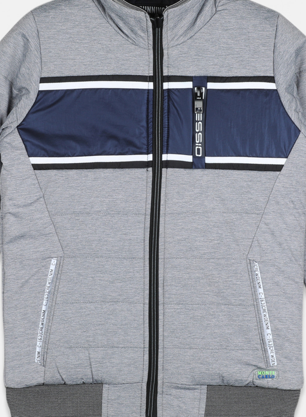 Boys Grey Solid Jacket