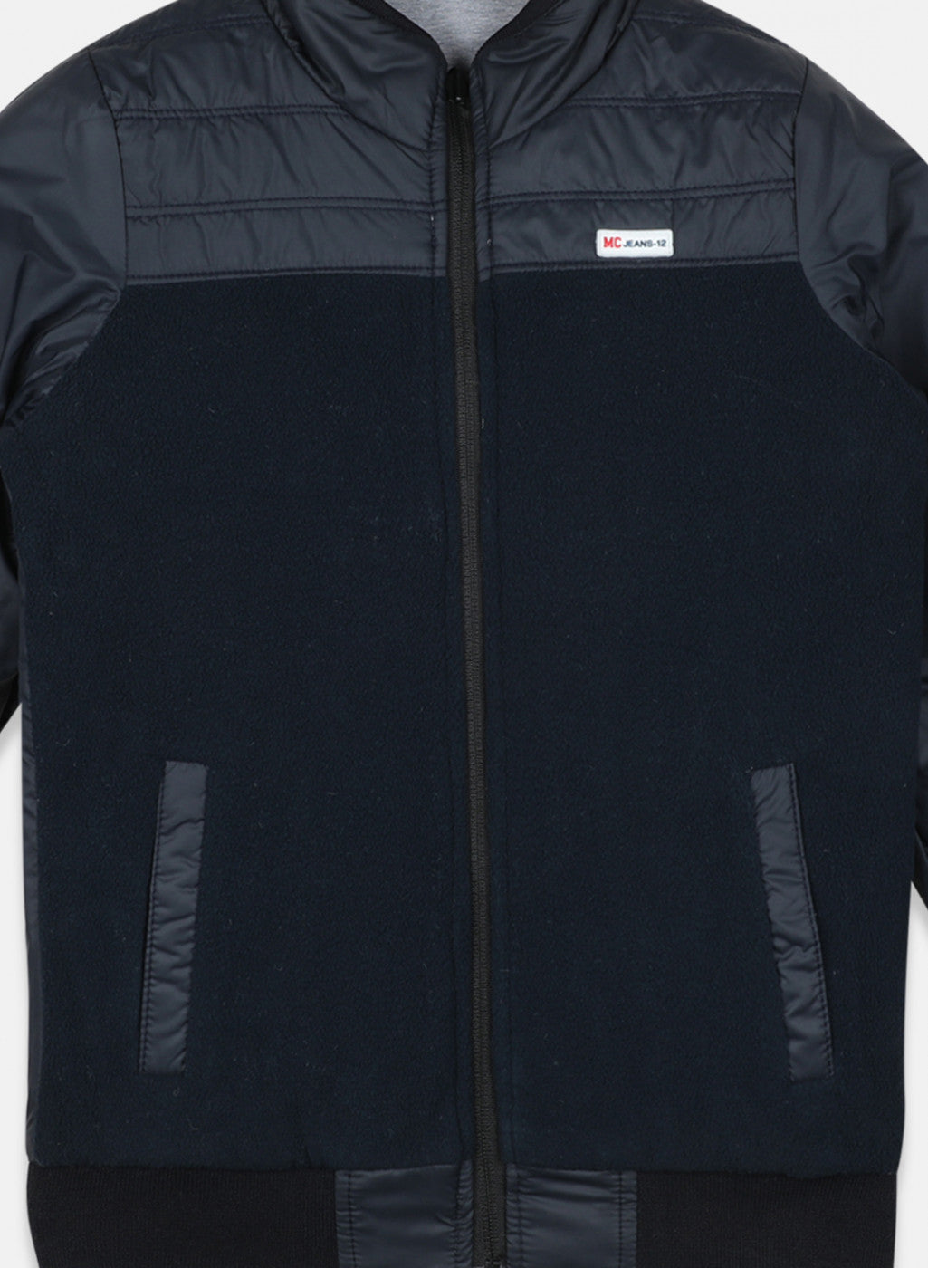 Boys Grey Solid Jacket