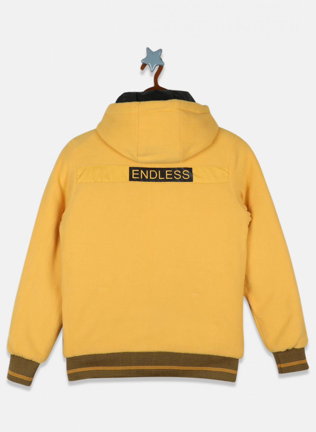 Boys Olive & Yellow Reversible Solid Jacket