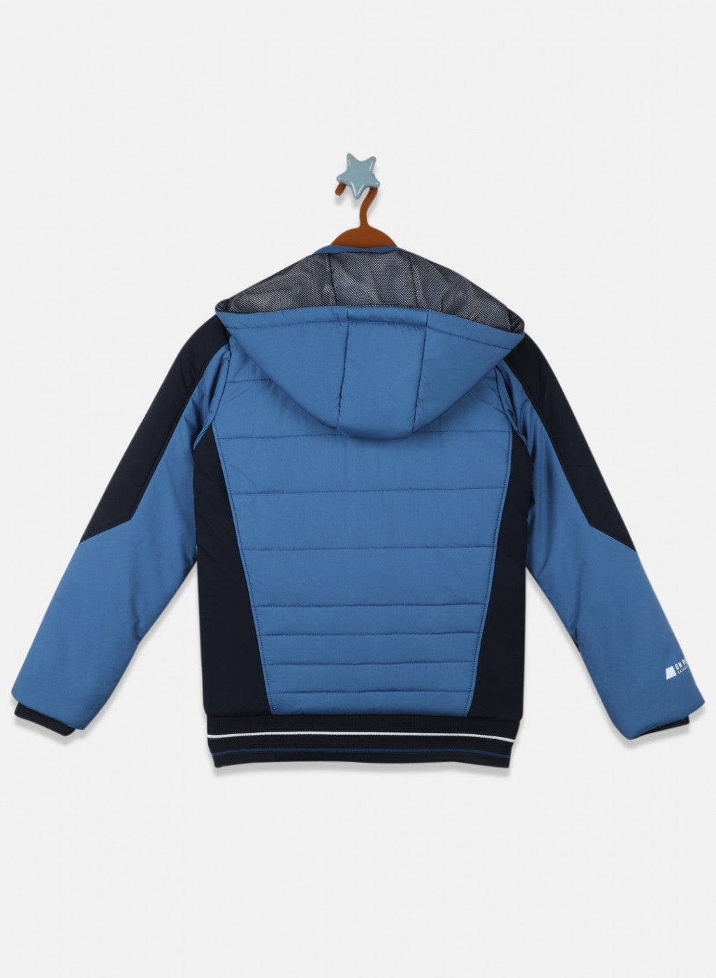 Boys Blue Solid Jacket