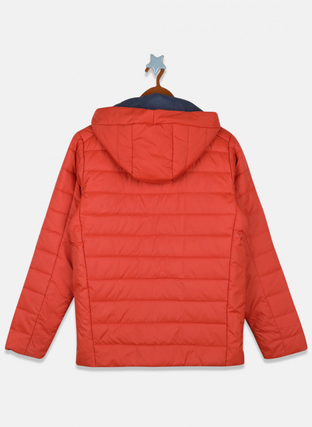 Boys Orange Solid Jacket