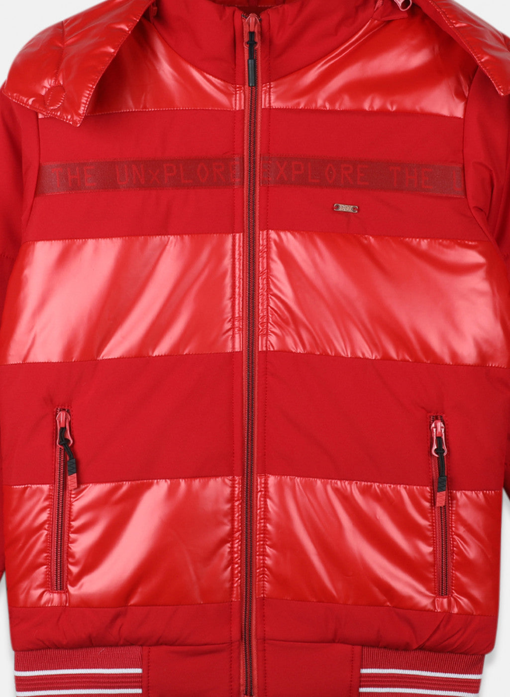 Boys Red Solid Jacket