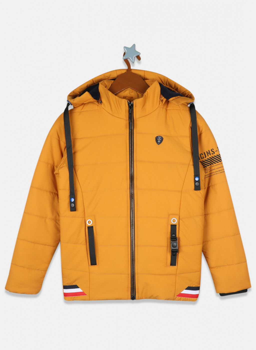 Boys Mustard Solid Jacket