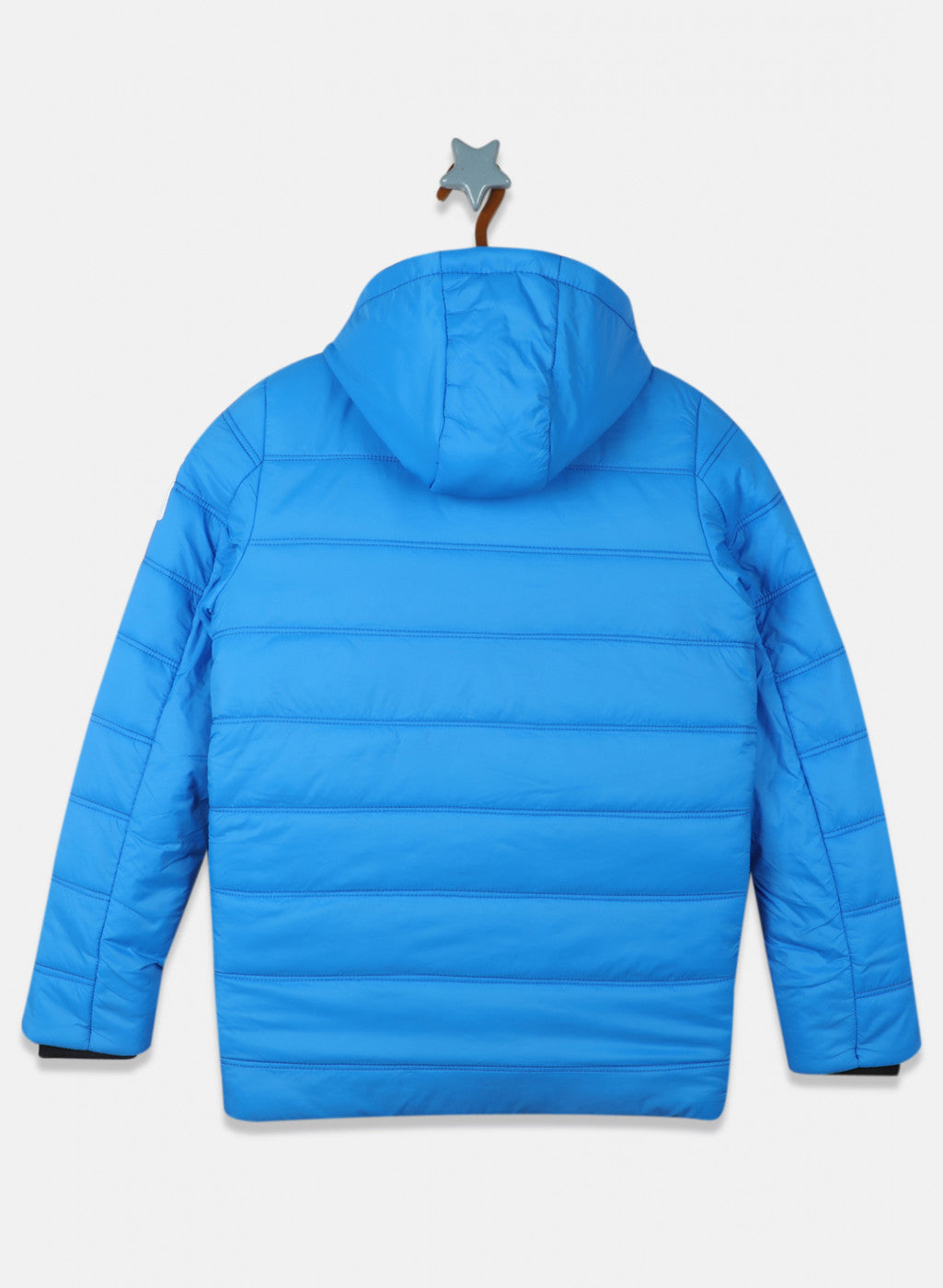 Boys Blue Solid Jacket