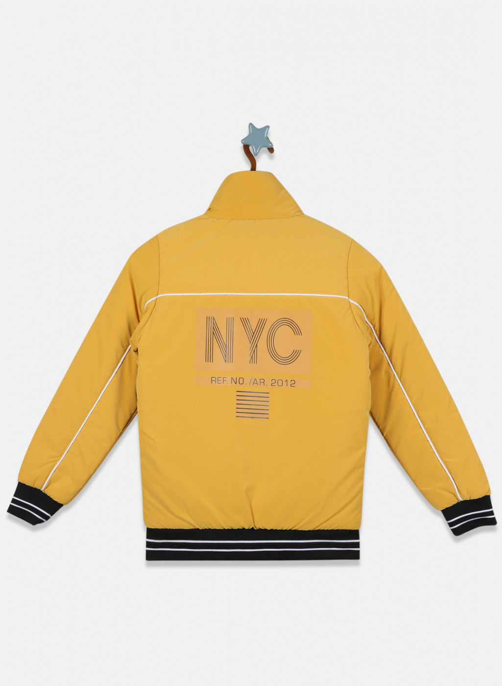 Boys Yellow Solid Jacket