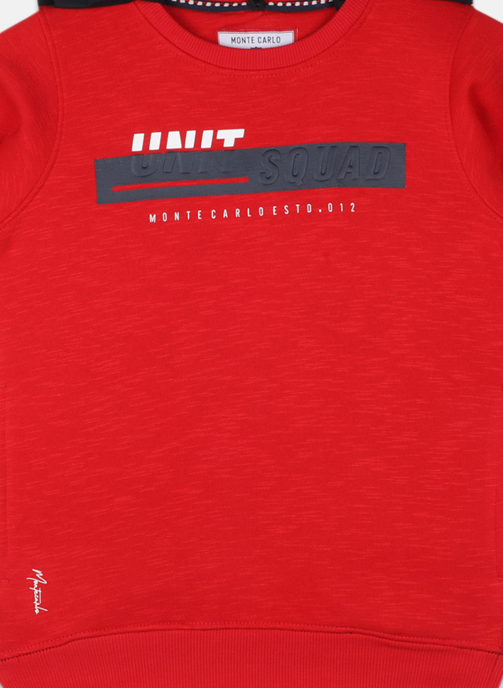 Boys Red Printed Sweatshirt
