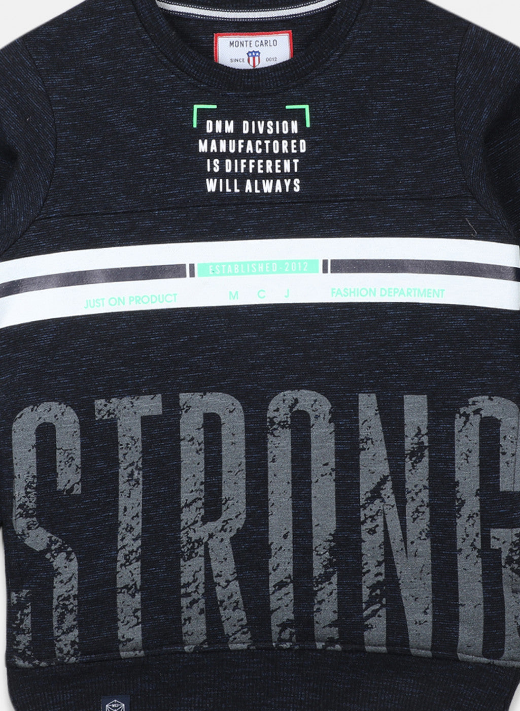 Boys Blue Printed Sweatshirt