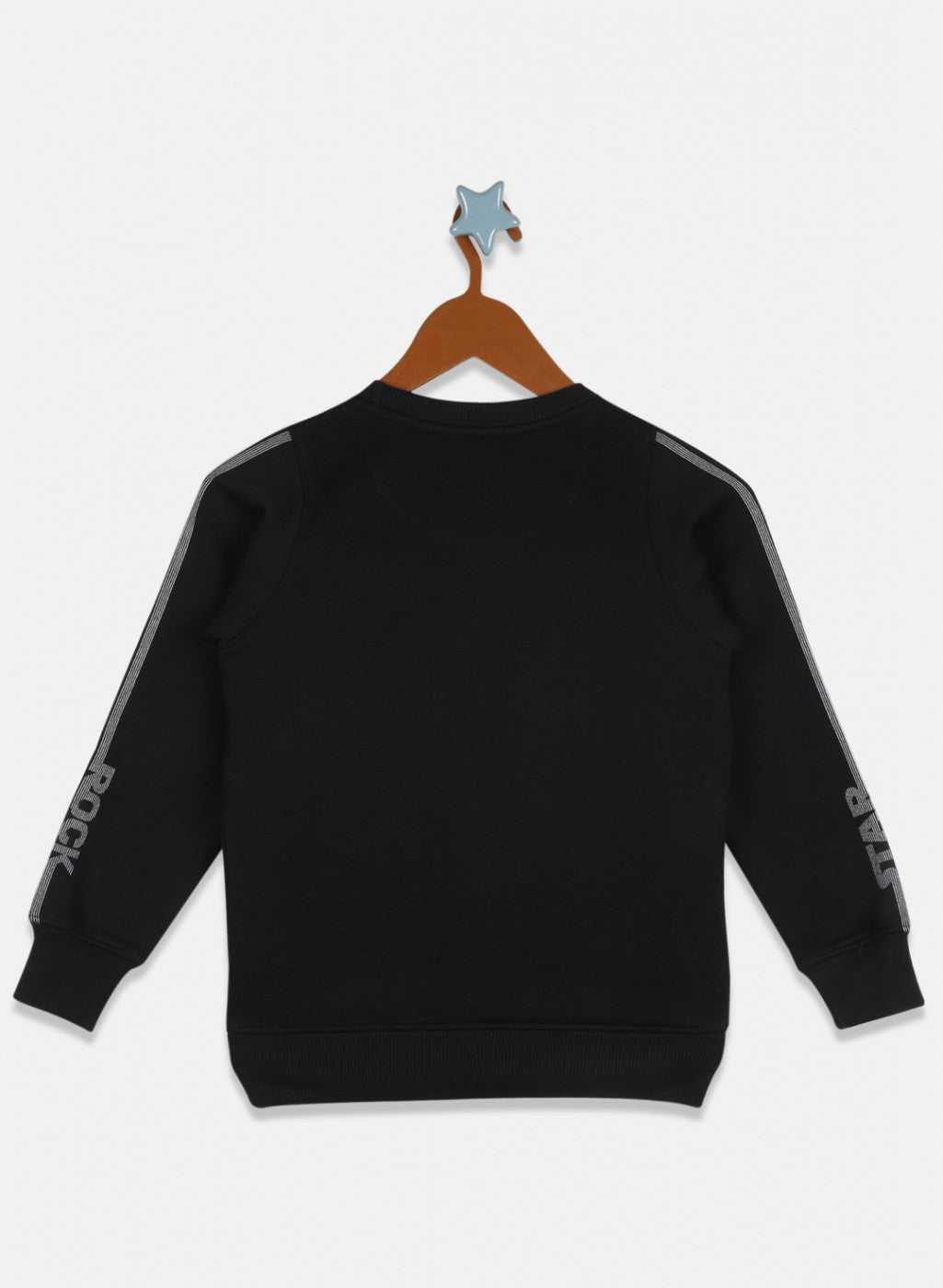 Boys Black Printed Sweatshirt