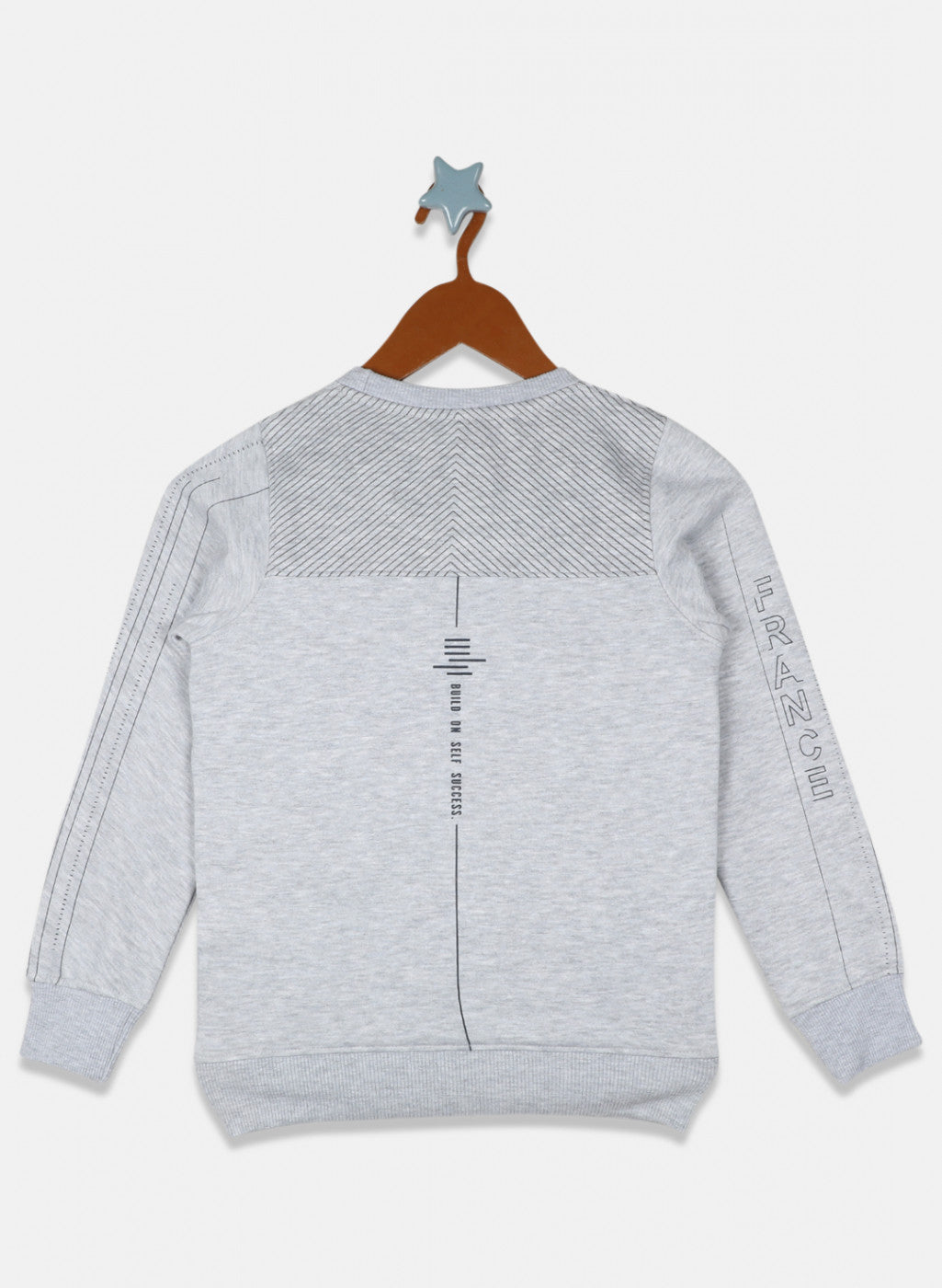 Boys Grey Printed Sweatshirt