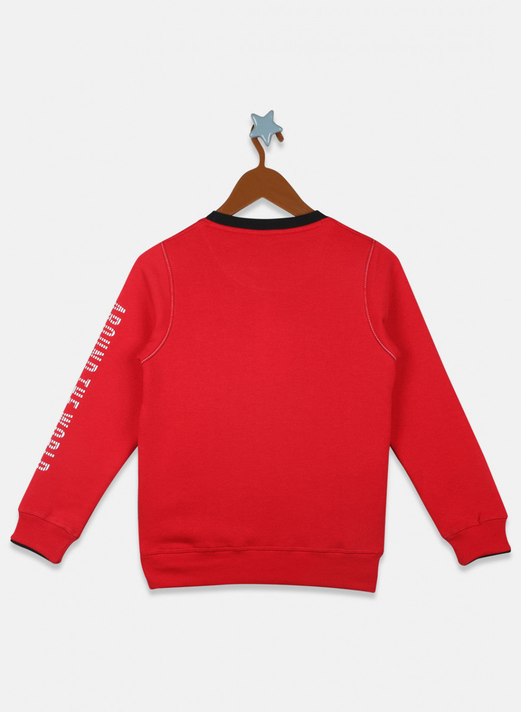 Boys Red Printed Sweatshirt