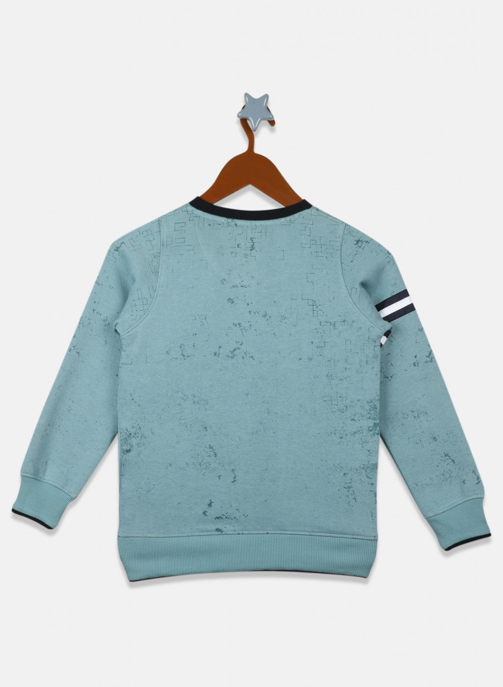 Boys Blue Printed Sweatshirt