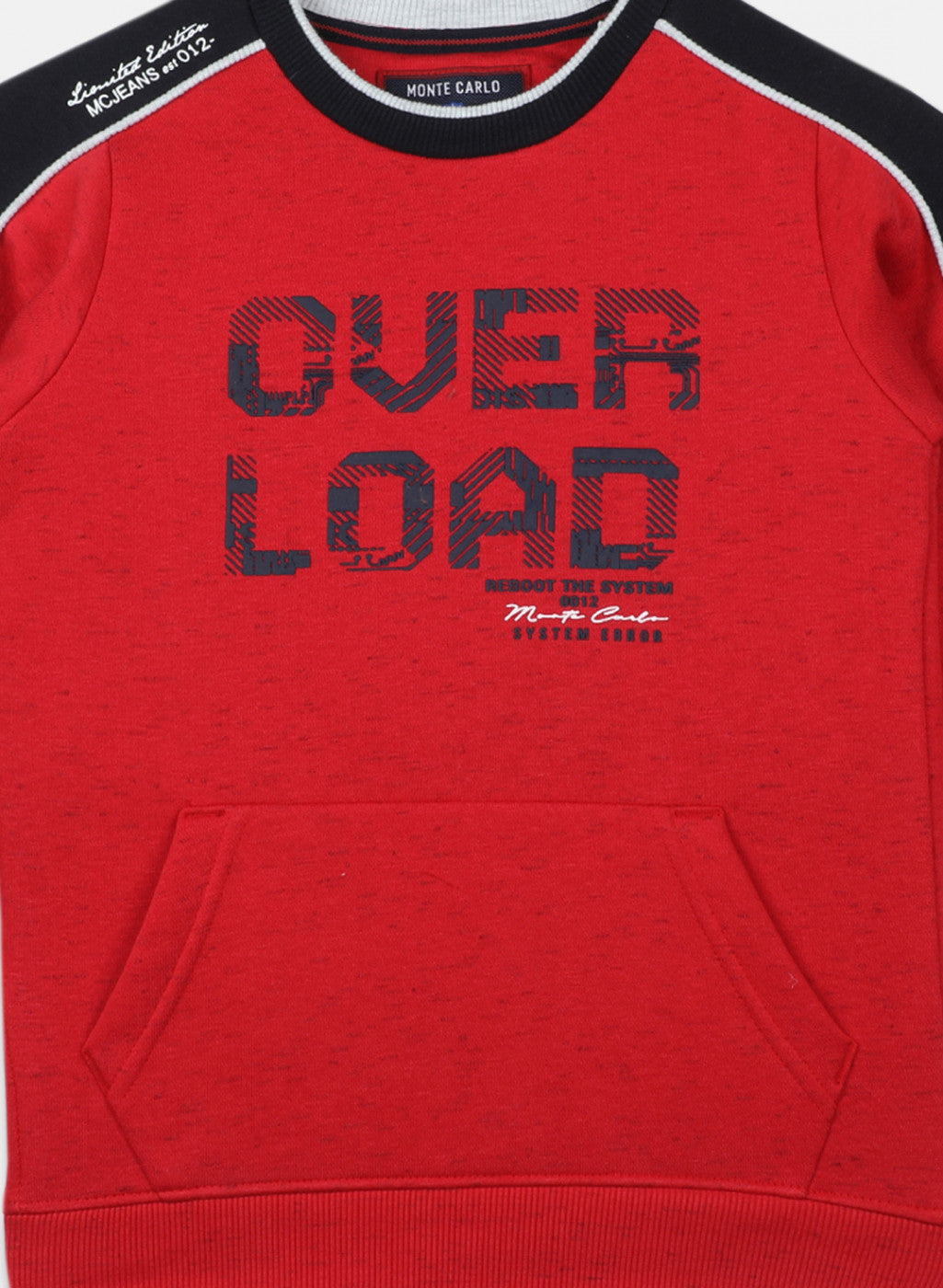 Boys Red Printed Sweatshirt