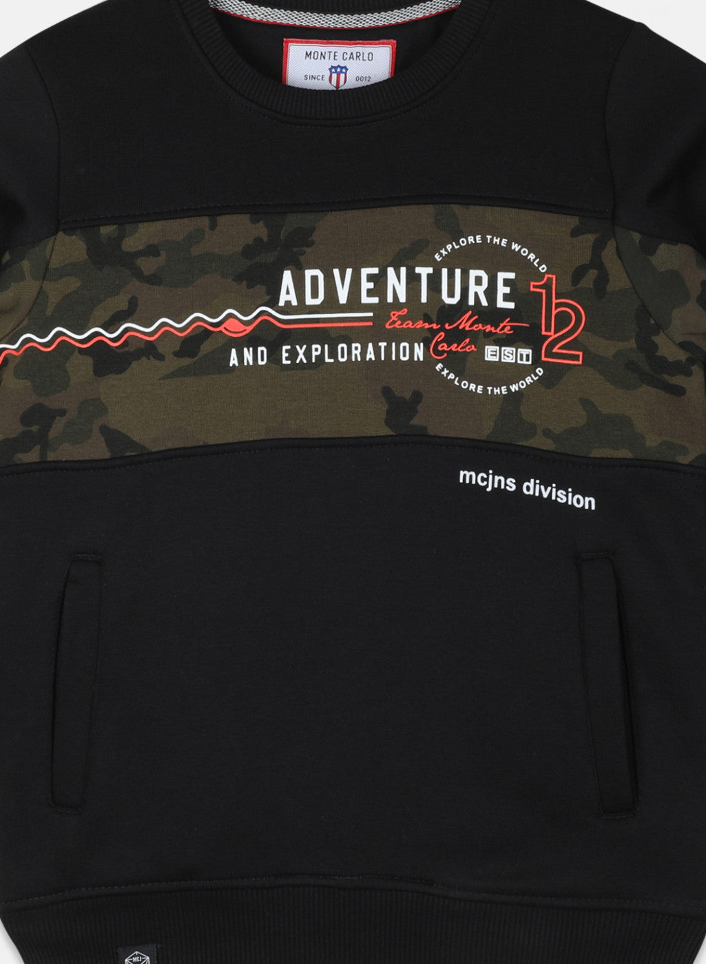 Boys Black Printed Sweatshirt