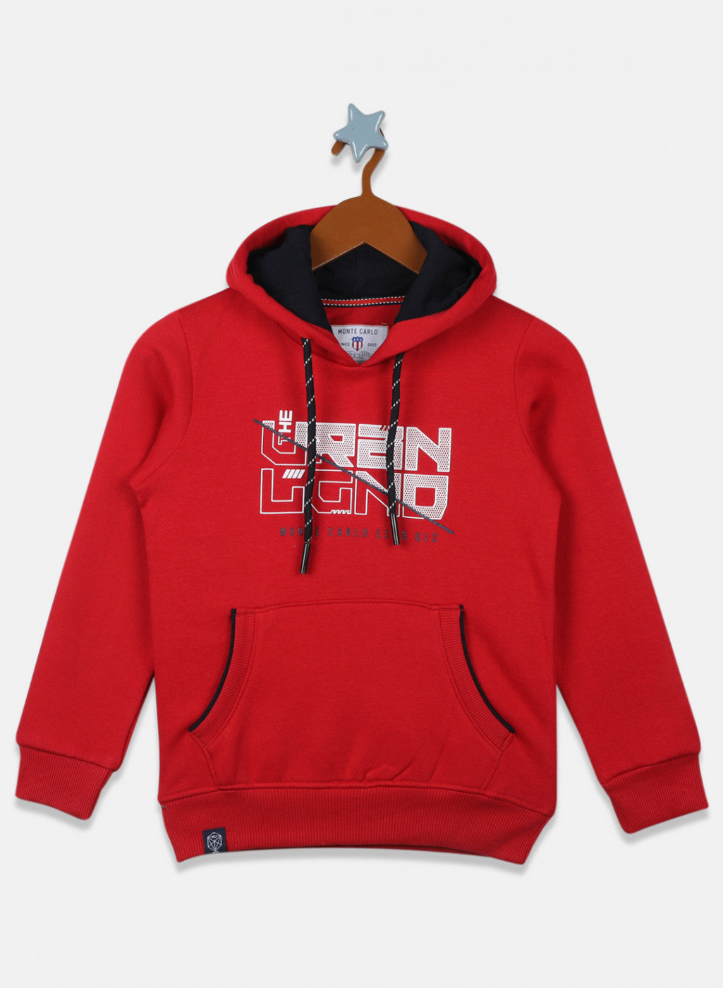 Boys Red Printed Sweatshirt