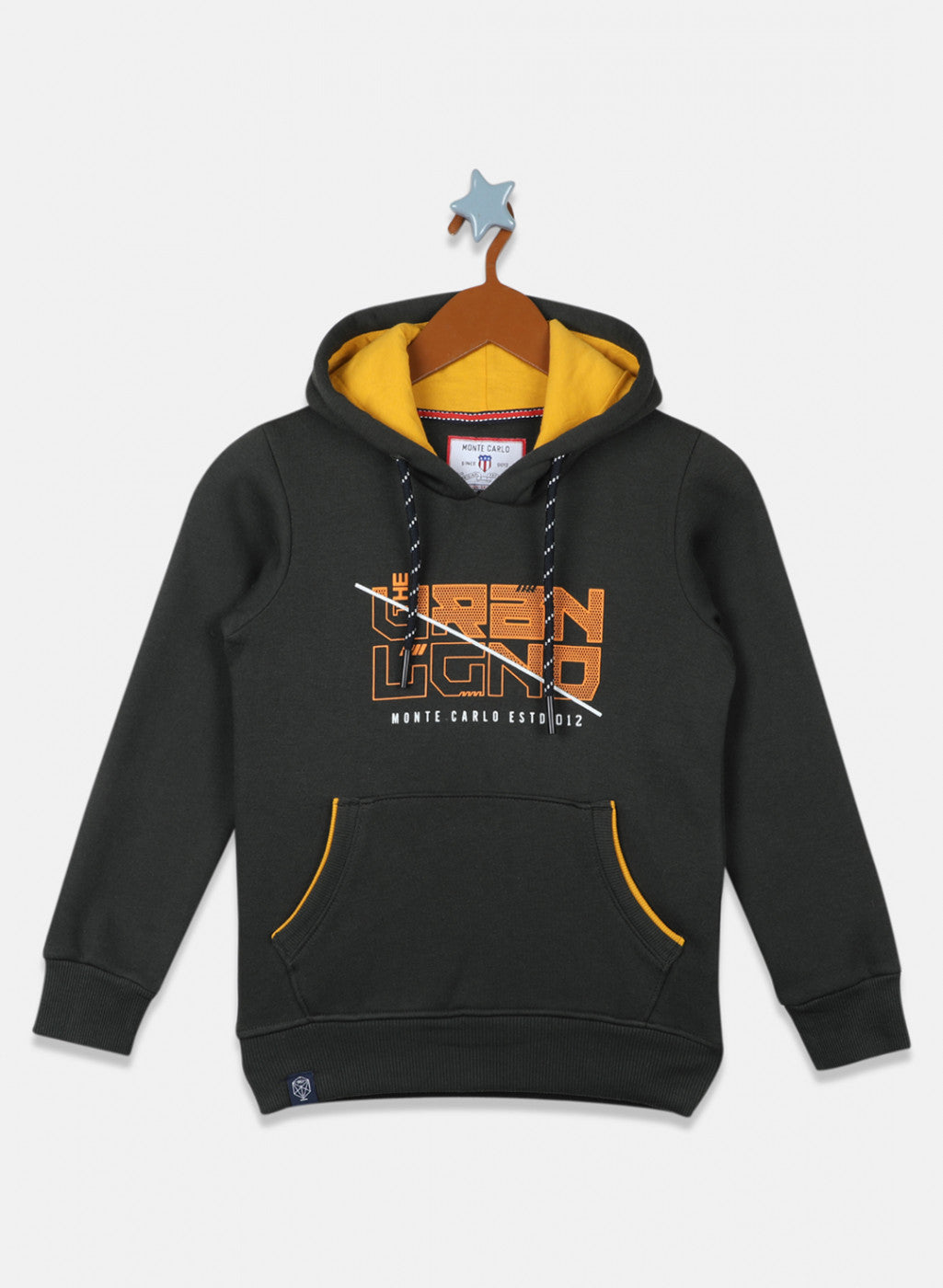 Boys Olive Printed Sweatshirt