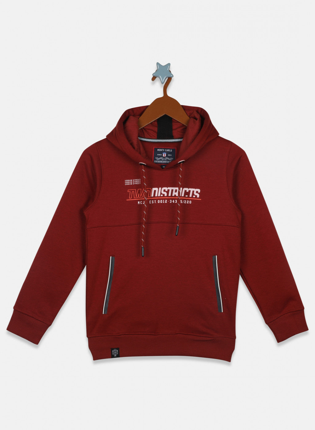 Boys Orange Printed Sweatshirt