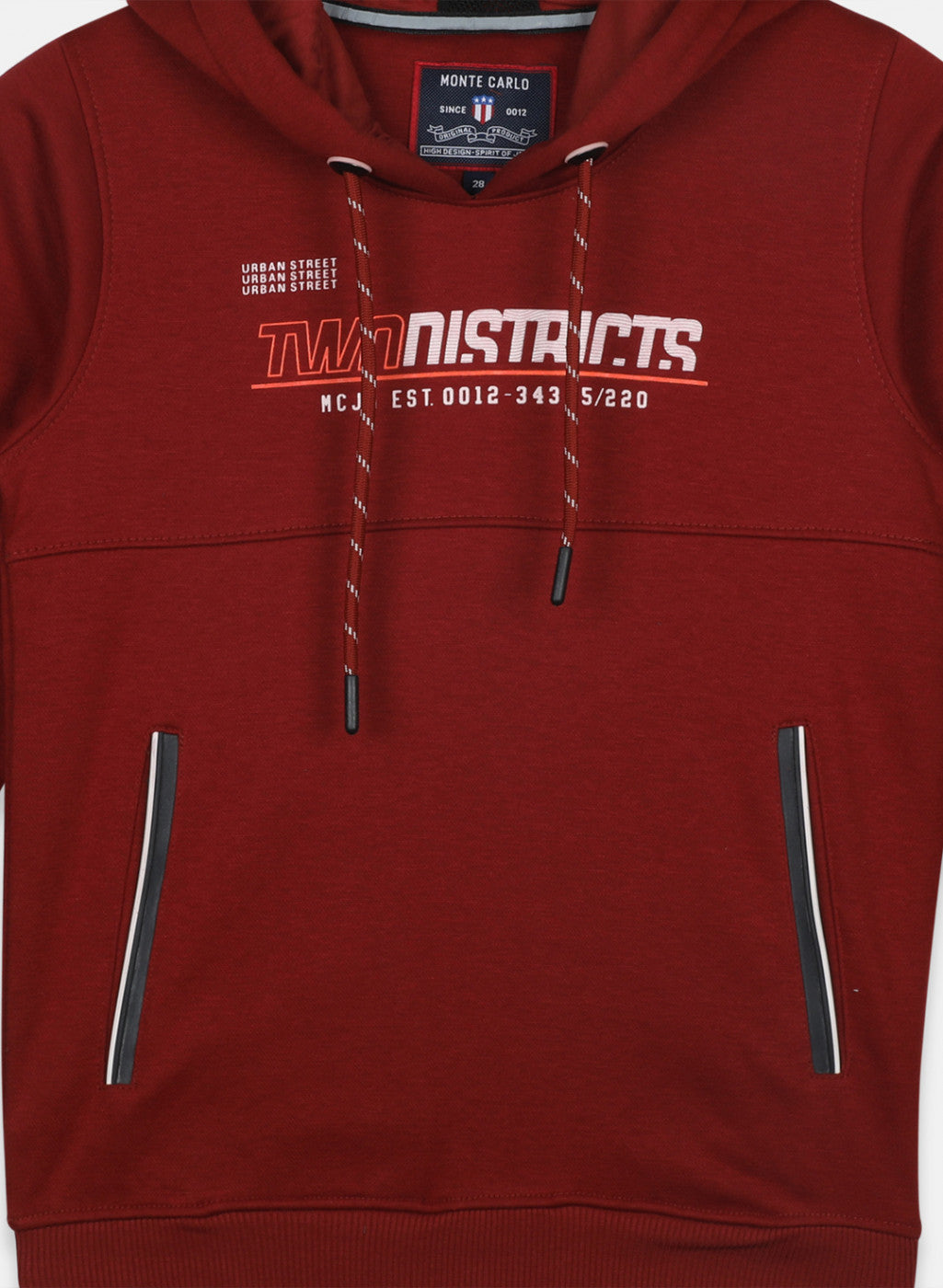 Boys Orange Printed Sweatshirt