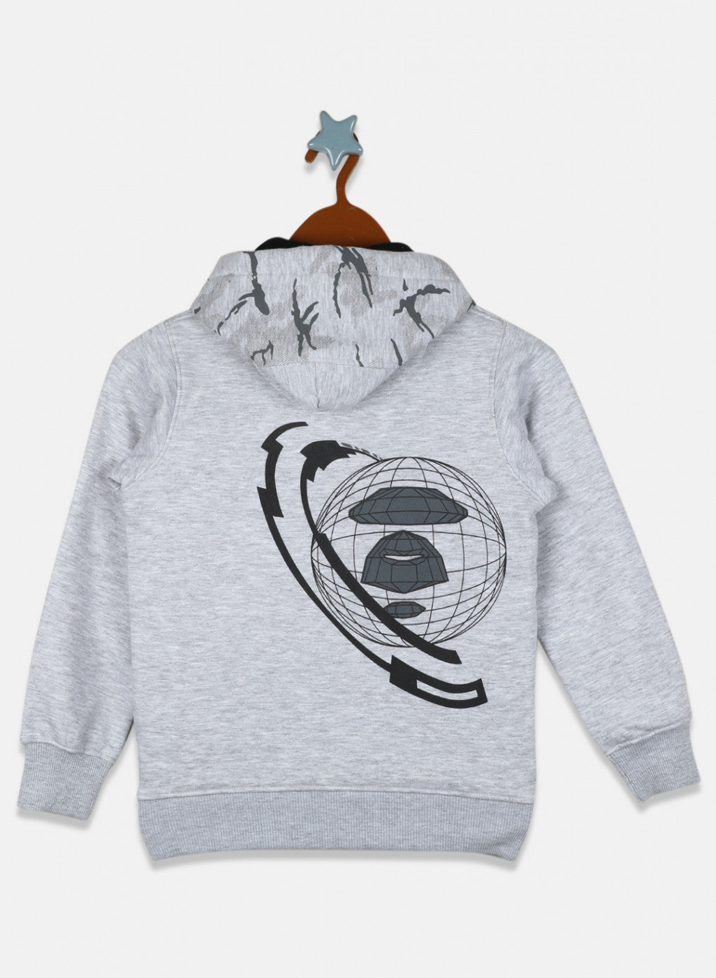 Boys Grey Printed Sweatshirt