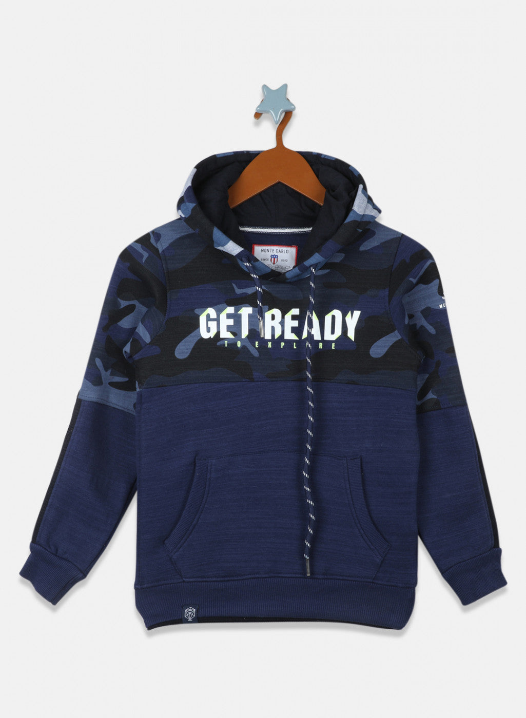 Boys Blue Printed Sweatshirt