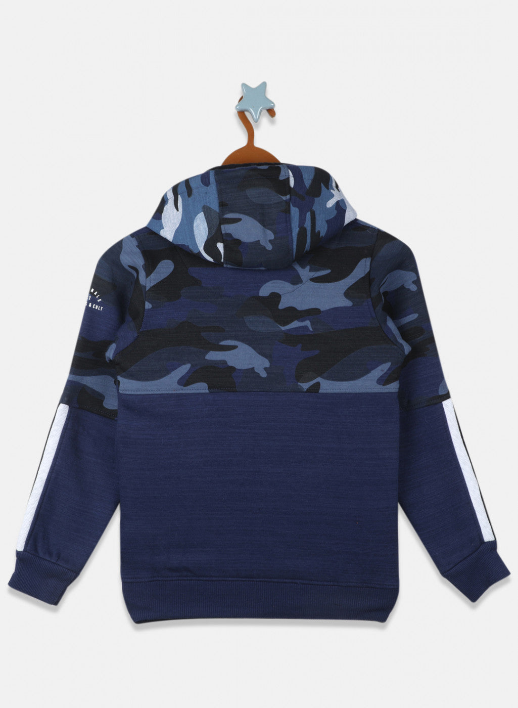 Boys Blue Printed Sweatshirt