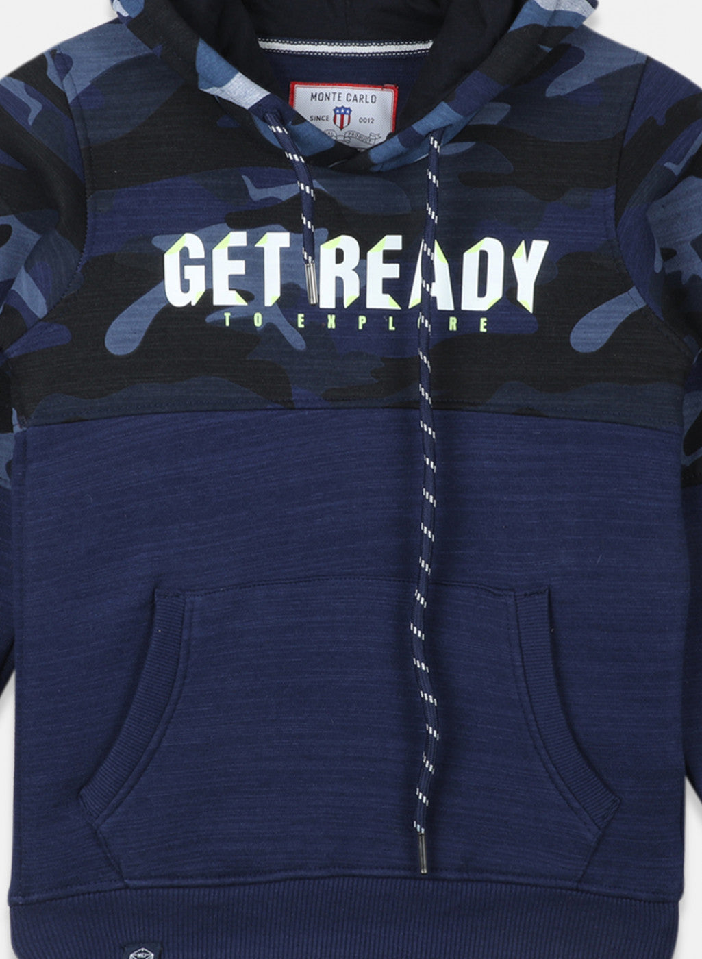 Boys Blue Printed Sweatshirt